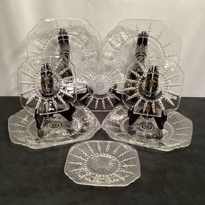 Columbia Clear set of 8 Plates